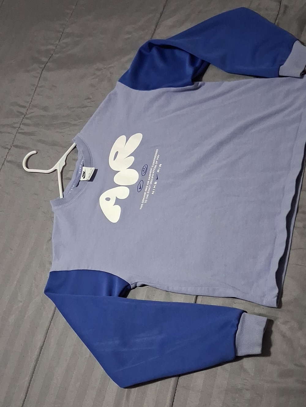 Aeropostale Lilac & Royal Blue 'Aero' Colorblock Long Sleeve Tee